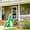 #3Multicolor, variant on White Geese Family Decorative Sculpture, Cement Finish Goose Statue with Cute Expression, Country Themed Accent for Front Porch, Suitable for Independence Day or Everyday Display