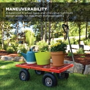 Gorilla Carts Steel Utility Cart with Removable Side Panels - 800 lb Capacity - Black