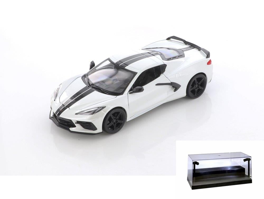 Acrylic Display Case With 1/24 Bentley Continental Model Car – LED Lights, Leather Base, Parking Scene-1089218