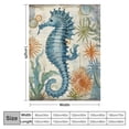 thumbnail image 4 of Nawypu  Sea Horse Blanket Smooth Soft Ocean Mediterranean Style Theme Print Throw Blanket for Boys Kids Women Sofa Chair Bed Office Birthday Gifts, 4 of 6