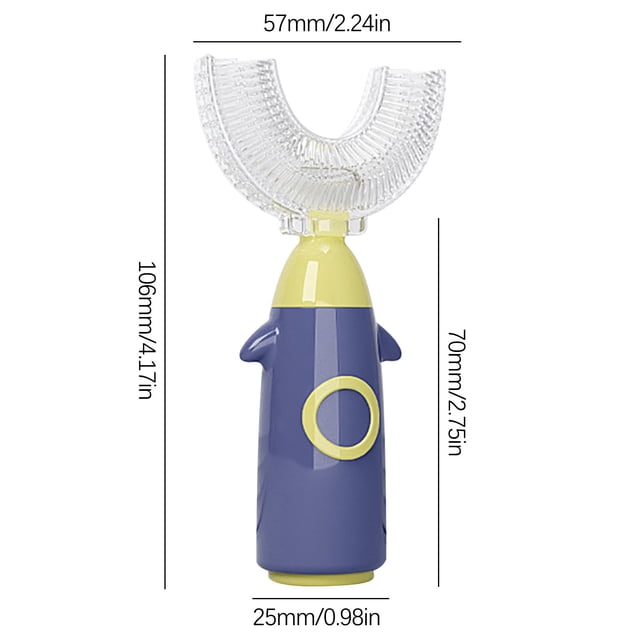 Cepillo de dientes manual de silicona en forma de U para niños con cepillo de dientes de limpieza de cerdas suaves Wmkox8yii hjk187