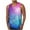 Blue, variant on Men's Rainbow Tie Dye Round Neck Tank Top Casual Sleeveless Muscle Gym Athletic Shirt Summer Hippie Tops Beach Wear