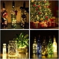 thumbnail image 5 of Luces LED para botellas, 10 luces LED de corcho para botellas, 2 m, cadena de luces de corcho para bodas, fiestas, bricolaje y Navidad. Incluye pilas., 5 of 5