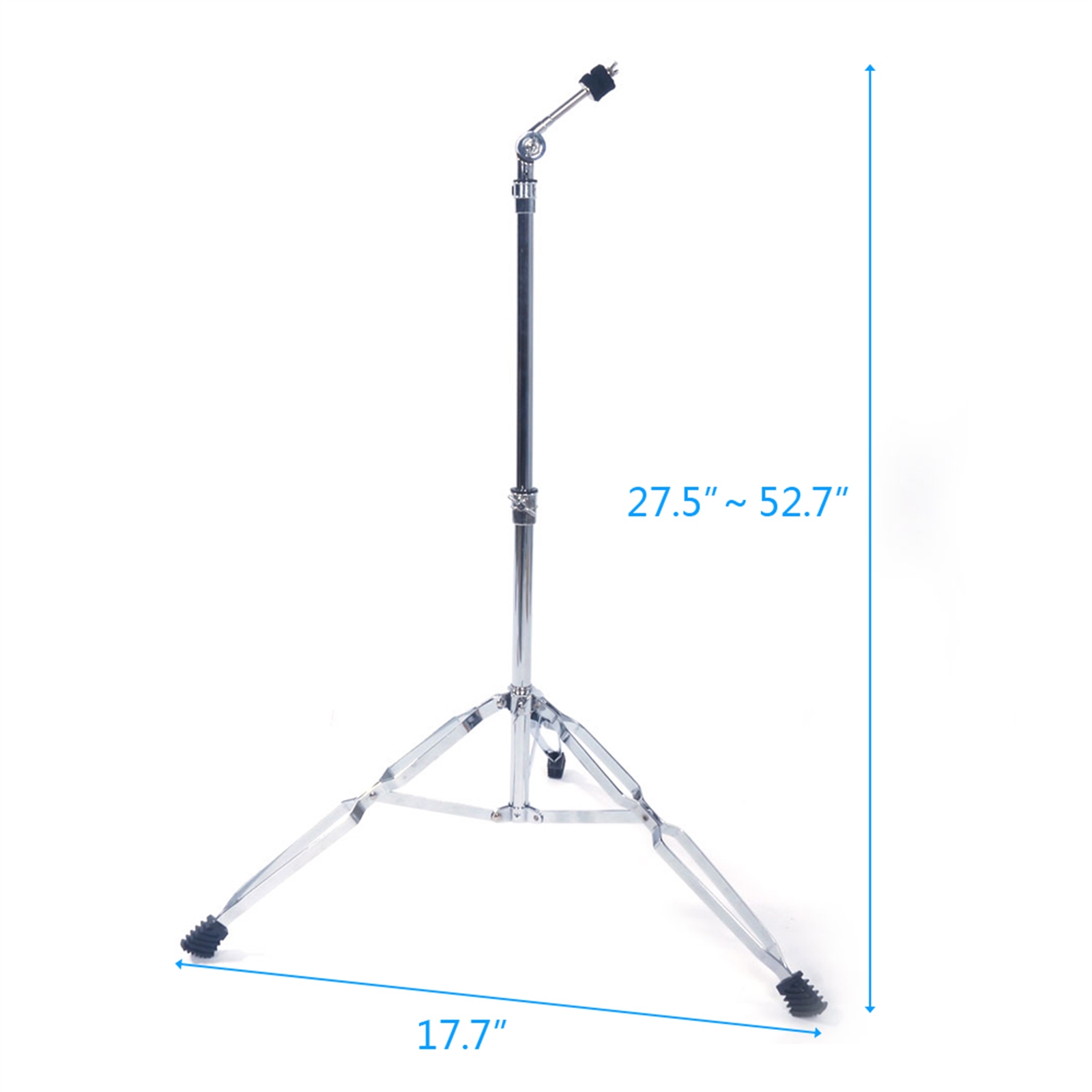 Straight Cymbal Stand Drum Hardware Percussion Mount Holder Gear Set, Silver