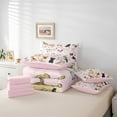 thumbnail image 5 of Homewish Kawaii Dog Lover Bedding Comforter Set 7pcs for Kids, Pink Cartoon Dalmatian Queen Bedding Sets, Funny Pug Animal Reversible Queen Sheet Sets, Luxury Bedroom Decor, 5 of 7