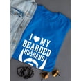 thumbnail image 3 of I Love My Bearded Husband Graphic Women Royal Blue T-Shirt, Female x-Large, 3 of 4