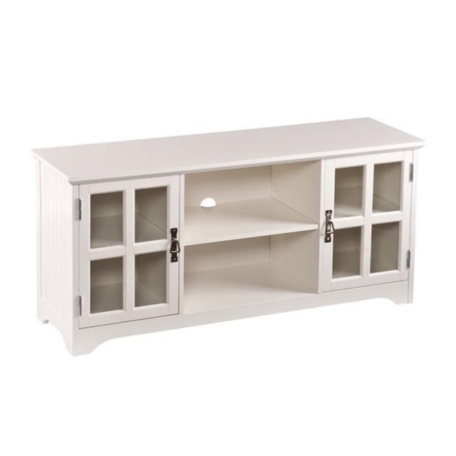 SEI Furniture Remington Meuble Multimédia pour Télé de 52 Pouces en Blanc
