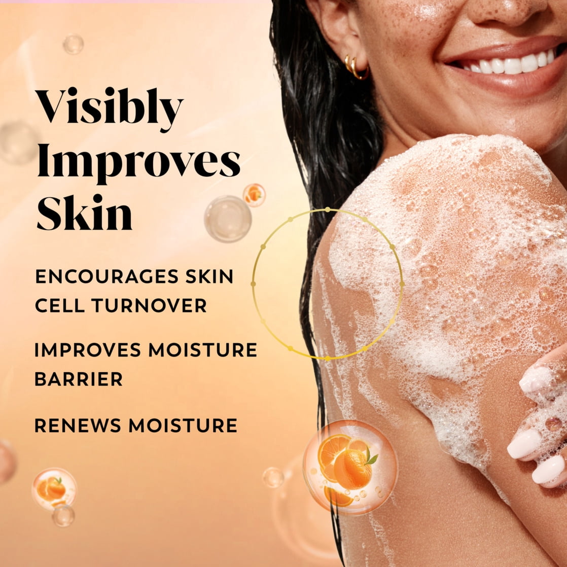 Olay Intensely Hydrating Body Wash with Hyaluronic Serum Complex, Mandarin Fizz Scent, 20 fl oz