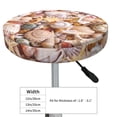 thumbnail image 4 of Balery Colorful Seashells Velvet Round Bar Chair Cushion Cover Adjustable, Protects From Scratches And Stains, Soft & Washable Ideal For Wooden And Metal Stools - 13 Inch, 4 of 7