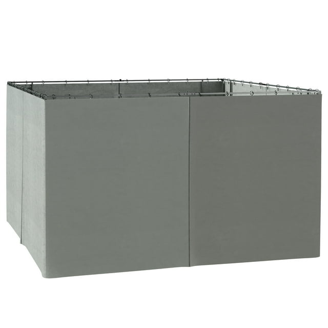 Outsunny 10' x 12' Gazebo Replacement Sidewall Set, 4 Panels, Dark Grey