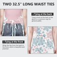 thumbnail image 6 of Blue and Pink Christmas Snowflake Apron-Garden Aprons for Women with Pockets-Cotton Linen Waterproof Kitchen Cooking Gardening Aprons Adjustable for Kitchen,Cooking,BBQ and Salon 32"x27", 6 of 7