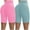 Pink, variant on 2 Pack Women Bubble Yoga Shorts High Waisted Scrunch Butt Lifting Textured Ladies Biker Shorts Gym Workout Set XXL