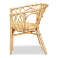 thumbnail image 3 of Baxton Studio Kaka Modern Bohemian Natural Brown Rattan Dining Chair, 3 of 7