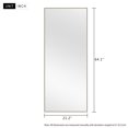 thumbnail image 4 of FENCY 65"x22" Full Length Floor Mirror Standing Rectangle Mirror, Matte Champagne, 4 of 9