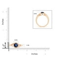 thumbnail image 5 of ANGARA Natural Twist Split Shank Solitaire 1 ct Blue Sapphire Engagement Ring in 14K Rose Gold for Women (Size-6mm) | September Birthstone, Anniversary, Jewelry Gift for Women | Natural Sapphire Ring, 5 of 9