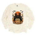 thumbnail image 5 of Black Cats Pumpkin Vintage - Womens Garment Dyed Long Sleeve, 5 of 10