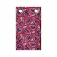 thumbnail image 1 of Paisley Hanging Pocket Organizer, Traditional and Floral Folk Damask Like Shapes on Diagonal Stripes, Printed Polyester Storage Bag with Pockets, 9" x 16", Hot Pink Vermilion, 1 of 2