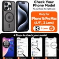 thumbnail image 2 of Atgdluk® Magnetic Shockproof for iPhone 16 Pro Max Case, Compatible with MagSafe Slim Protective Phone Case with Raised Camera Edge, Black, 2 of 7