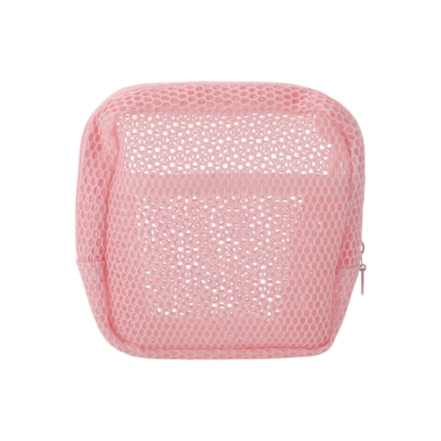 Bolsas de Maquillaje de Cuadrícula Duraderas 1 Pc Rosa de Poliéster