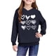 thumbnail image 5 of Sudadera con capucha y estampado de corazón de San Valentín, sudadera de manga larga para niños y niñas, chaqueta para niñas de talla mediana y grande., 5 of 7