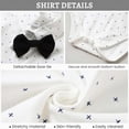 thumbnail image 4 of 0-3 Months Infant Newborn Baby Boys 3-Piece Dress Suit Set,Long Sleeve Romper Vest Bowtie Formal Pants Outfit For School Wedding Party Toddler Fall Winter Clothes,Blue, 4 of 6