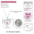 thumbnail image 5 of Beautlace 925 Sterling Silver Cross Necklace,October Birthstone Heart Pendant Necklace Jewelry Birthday Christmas Valentines Gifts for Women Mom, 5 of 12