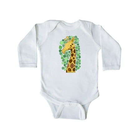 

Inktastic Giraffe silhouette Gift Baby Boy or Baby Girl Long Sleeve Bodysuit
