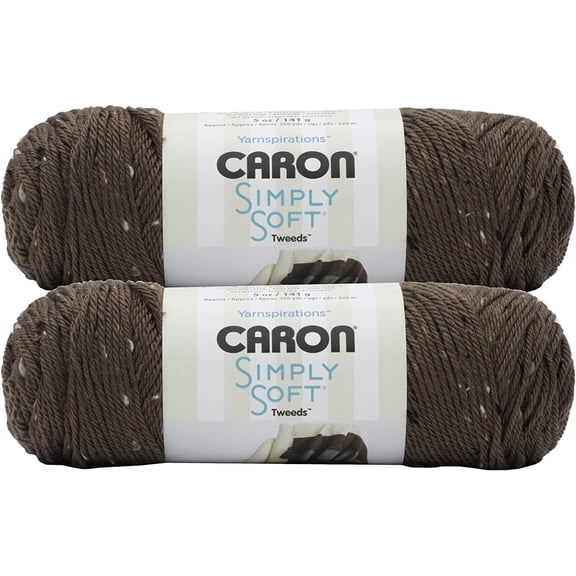 (Pack of 2) Caron Simply Soft Tweeds Yarn-Taupe