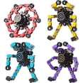 thumbnail image 1 of Juguetes antiestrés para adultos y niños: Set de 4 Fidget Spinners transformables | Juguetes sensoriales para aliviar el estrés, ideales para canastas de Pascua y regalos de fiesta, 1 of 6