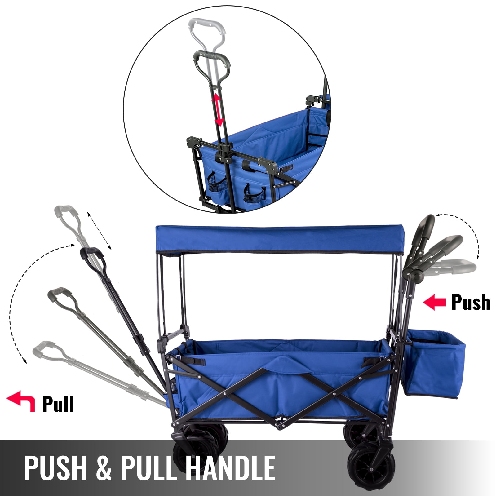 BENTISM Powder-coated folding steel Collapsible Wagon Cart