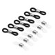 thumbnail image 3 of 12pcs Glasses Chain Rubber Ring Non DIY Connector Strap Eyelets Rope Accessories(6 White,6 Black), 3 of 4