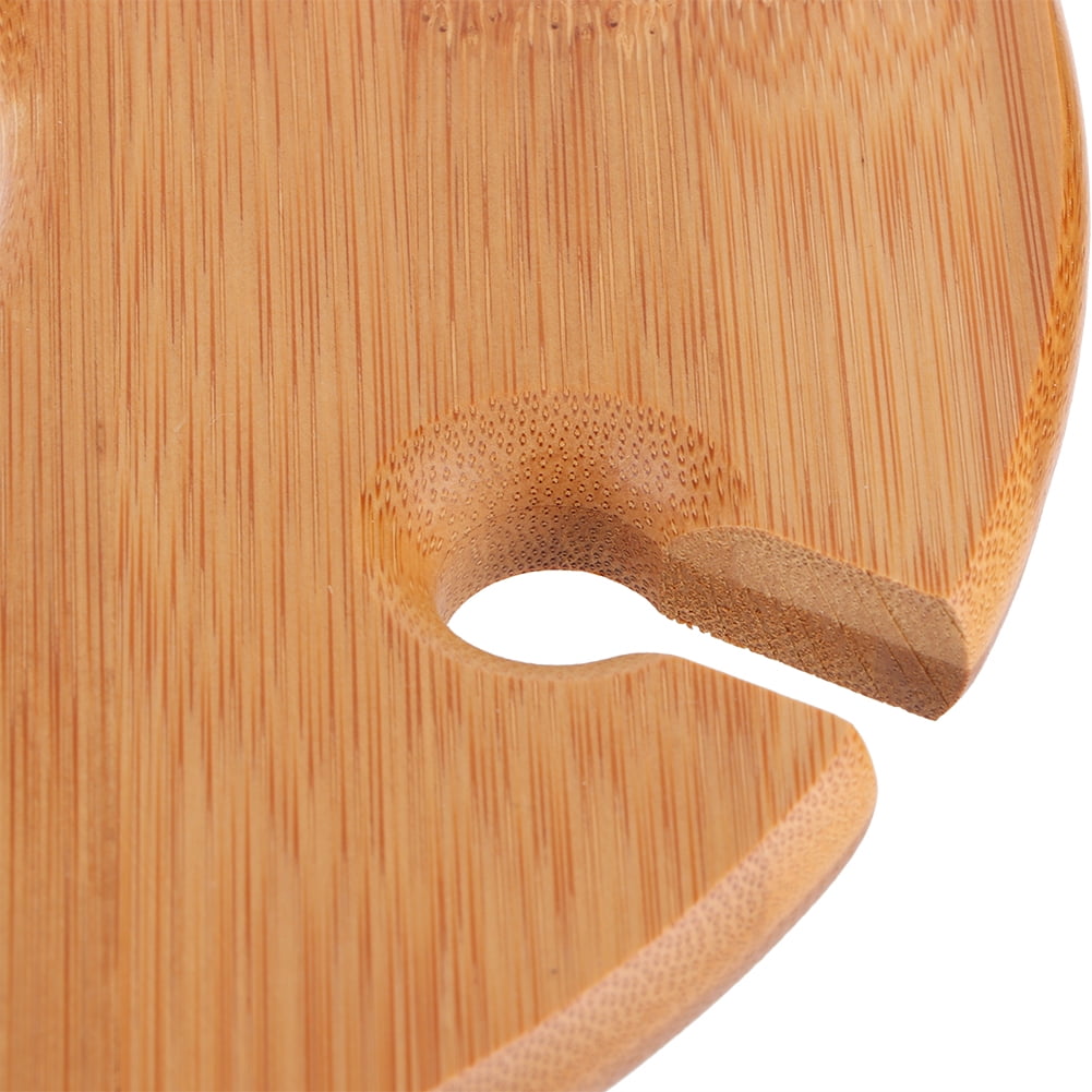 Ymiko Bamboo Wine Glass Rack Holder Cup Hanging Shelf Organizer For