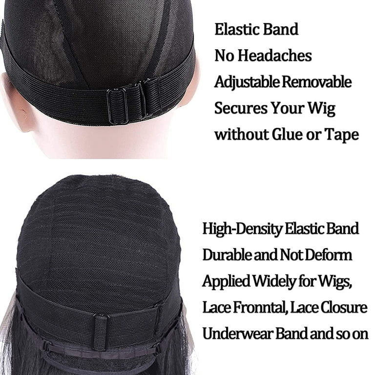 Adjustable Wig Band Adjustable Elastic Band for Wig Making Adjustable Wig  Straps for Making Wigs Wig Band for Keeping Wig In Place (Elastic band) 