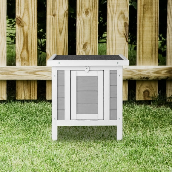 UBesGoo 20'' Small Rabbit Hutch Kitten House Small Animal House Gray