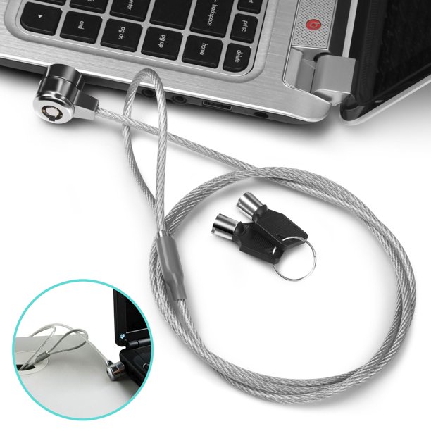 Insten Security Cable Chain Lock with 2 keys for Laptop Netbook