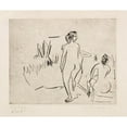 thumbnail image 2 of Ernst Ludwig Kirchner 23x20 Black Ornate Framed Double Matted Museum Art Print Titled: Moritzburger Bathende at the Reed (1910), 2 of 5