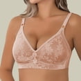 thumbnail image 6 of iHPH7 Bras Push Up No Wire Wirefree Bra with Padding Padded Bras Soft Wireless Bralette Bras for Women No Underwire Full Coverage Everyday Bralettes Beige L, 6 of 9