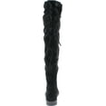 thumbnail image 4 of Chase & Chloe Maggy-1 Women's Thigh High Drawstring Low Chunky Heel Boots, 4 of 7