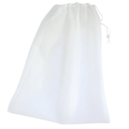 Grandest Birch 3PCS Home Large Reusable Drawstring Fine Mesh Wine Milk Juice Cider Brew Filter Bag White