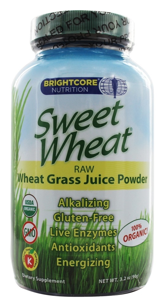 Brightcore Sweet Wheat Organic Wheat Grass Juice Powder 90 Grams