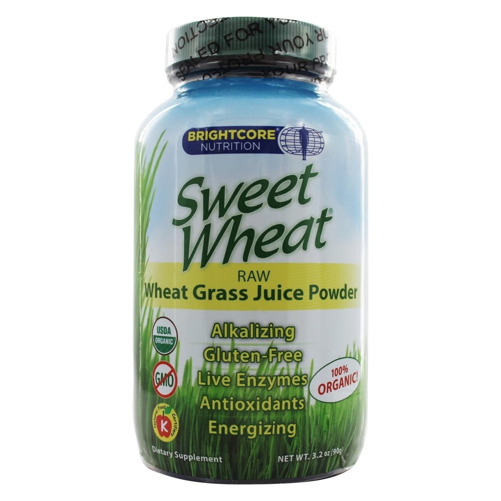 Brightcore Sweet Wheat Organic Wheat Grass Juice Powder 90 Grams
