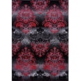 thumbnail image 1 of Ladole Rugs Everest Collection Milan Classic Damask Style Soft Beautiful Area Rug Carpet in Black and Red, 4x6(3'11" x 5'7", 120cm x 170cm), 1 of 5