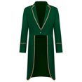 thumbnail image 2 of Ringmaster Circus, Outfit Tailcoat, Long Tailcoat Magician, Pirate Coat, Long Tailcoat Magician Costume Gold Trim Victorian Frock Coat Ringmaster Circus Outfit for Movie Night, Green S, 2 of 6