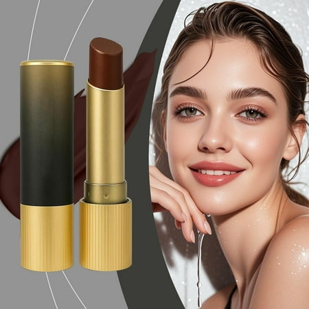 Kokovifyves Black Hydrating Vegan Tinted Lip Balm with Chocolate Buildable Berry Tint for All Tones 3.5g