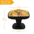 thumbnail image 4 of 4 Pcs Cabinet Handle Drawer Pulls Giraffe Knobs with Screws Square Furniture Office Cabinet Knob Decoration, 4 of 7