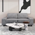 thumbnail image 2 of Meetleisure 84" 3 Seater Sofa,Extra Deep Seat Loveseat Couch for living Room,with Side Pockets Free 2 Cushions,Light Gray, 2 of 6