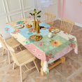 thumbnail image 3 of Pioneer Flower Floral Print Pattern Rectangle Tablecloth 60"x120", Waterproof Polyester Table Cloth, Wipeable Spillproof for Dining Camping Indoor Outdoor, 3 of 6