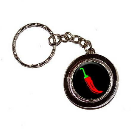 - Chili Pepper Southwestern Spinning Circle Keychain