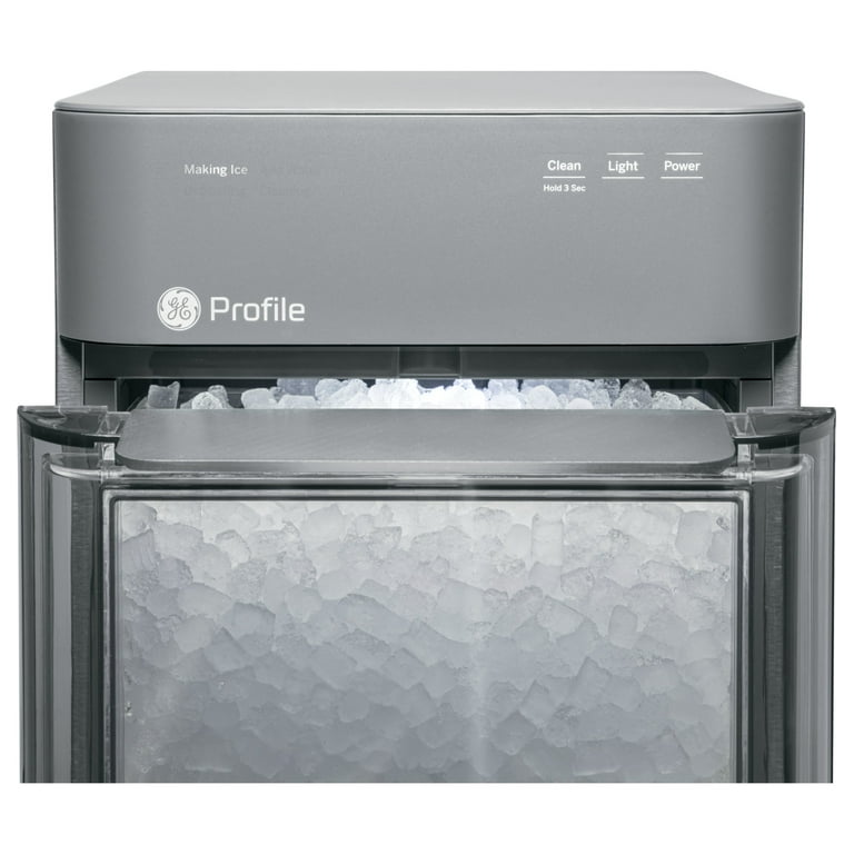 Philergo Nugget Ice Maker Countertop, 33lbs/24H with Self-Cleaning Function  for Home/Kitchen/Office, Black 