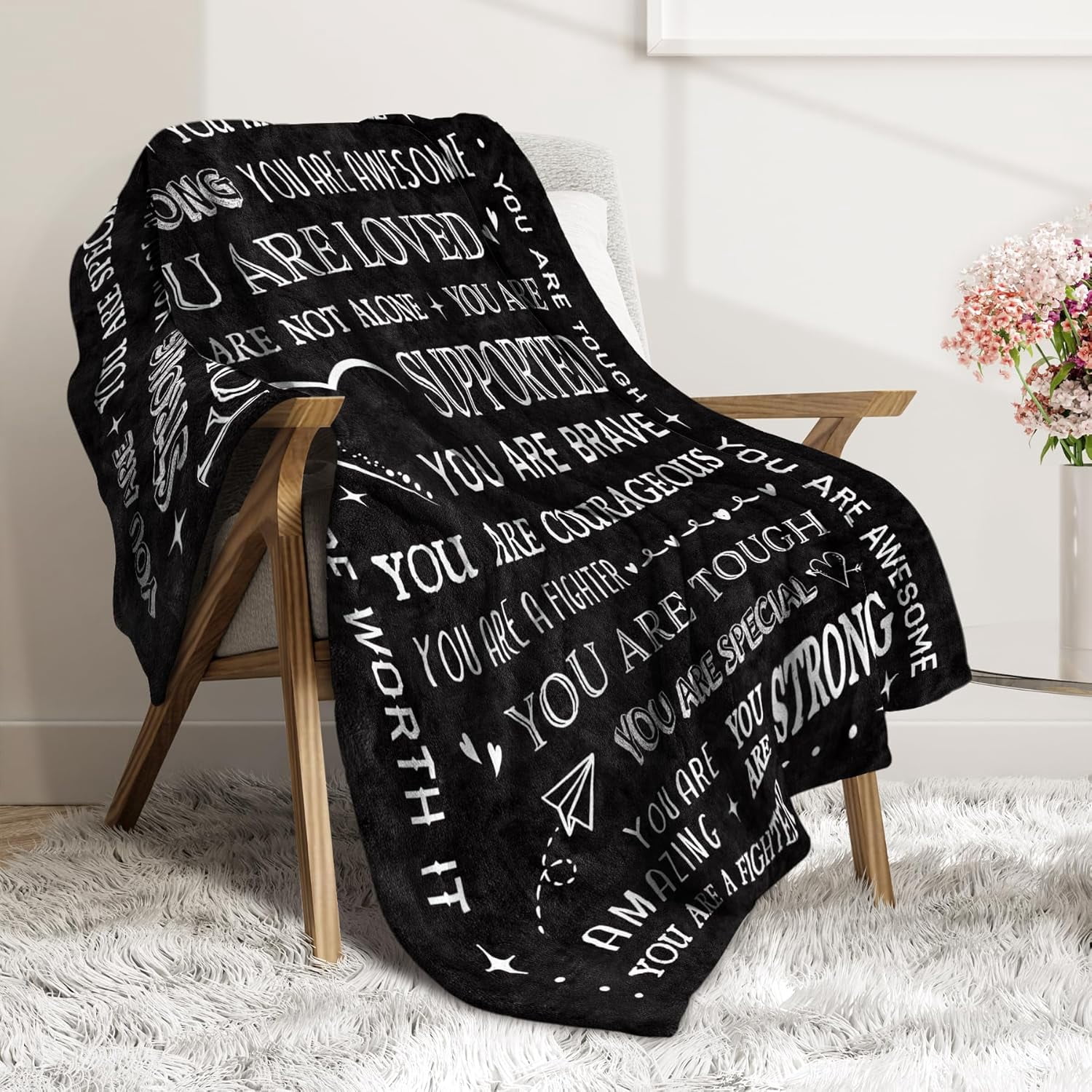Blanket Gifts for Women or Men - Get Well Blanket, Inspirational Gifts for Her Him, Feel Better After Surgery Gifts, Thinking of You Gifts for Mom Friend Sister Coworker